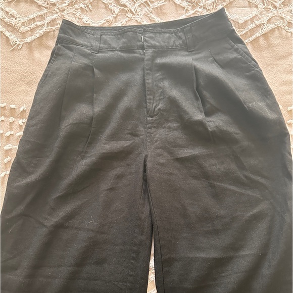 Gap Size 2 Wide Leg Black Linen Trousers - Picture 2 of 5